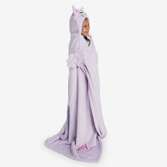 Plush Character Throw - Lavender Cat