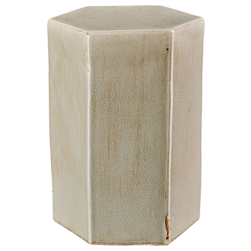 Ceramic Hexagon Side Table - Pistachio