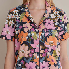 Printed Poplin Women's Shorts Set - Wild Floral, M