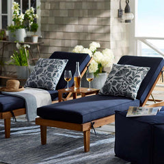 Indoor/Outdoor Pouf - Navy, Medium