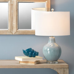 Blue Glaze Ceramic Table Lamp - OS