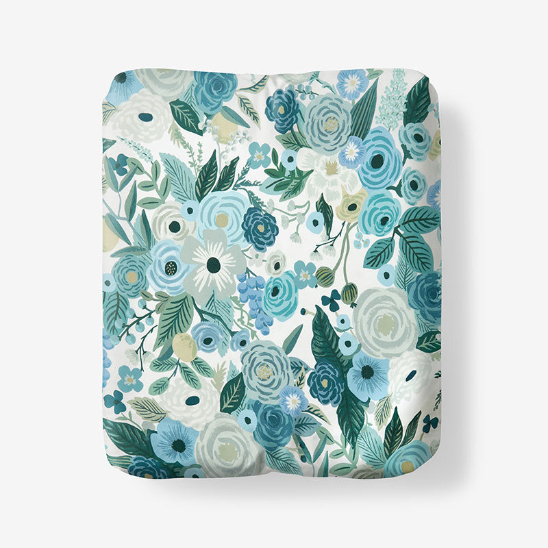 Garden Party Classic Cool Cotton Percale Fitted Bed Sheet - Teal, Twin