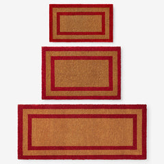 Border Coir Doormat - Red, 24 in. x 57 in.