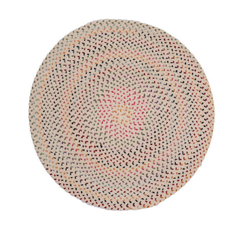 Dramatic Static Reversible Braided Rug - Multi, 5' 6" x 5' 6" Round