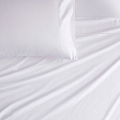 Premium Smooth Organic Cotton Sateen Pillowcase Set - White, Standard