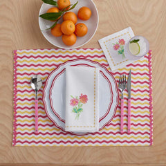 Arienna Wave Placemats, Set of 4 - Pink Multi