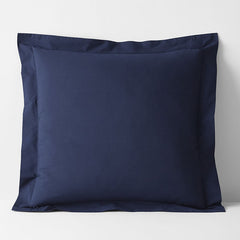 Classic Cool Cotton Percale Sham - Navy, Euro