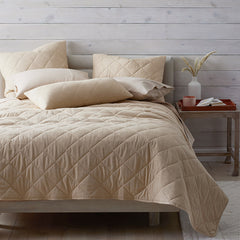 Bromley Premium Ultra-Cozy Cotton Flannel Coverlet - Wheat, King