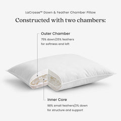 Down & Feather Chamber Pillow - Medium, Standard
