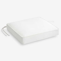 Rain Boxed Edge Replacement Chair Cushion - White, 20 in. x 20 in.
