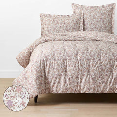 Joyful Floral Classic Smooth Sateen Comforter - Beige, Twin/Twin XL
