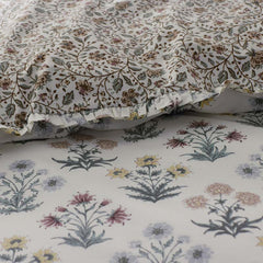 Garden Patch Garment Washed Cotton Percale Shower Curtain - Multi