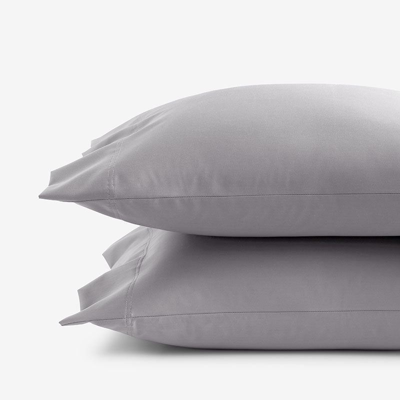 Premium Smooth Supima® Cotton Wrinkle-Free Sateen Pillowcase Set - Silver, King
