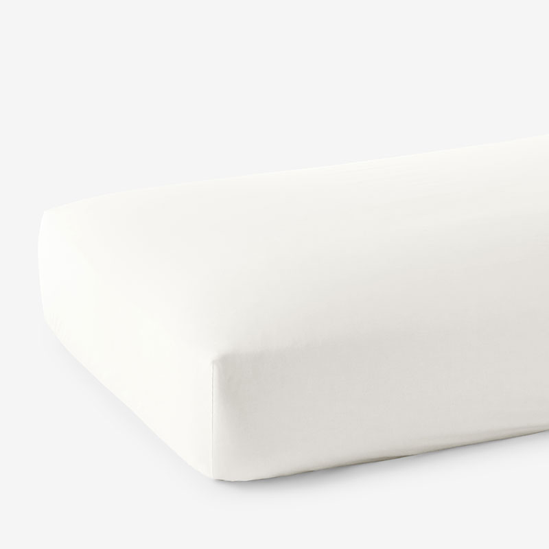 Classic Smooth Wrinkle-Free Sateen Fitted Bed Sheet - Creme, Full