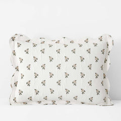 Flower Delight Reversible Quilted Sham - Ivory, Standard