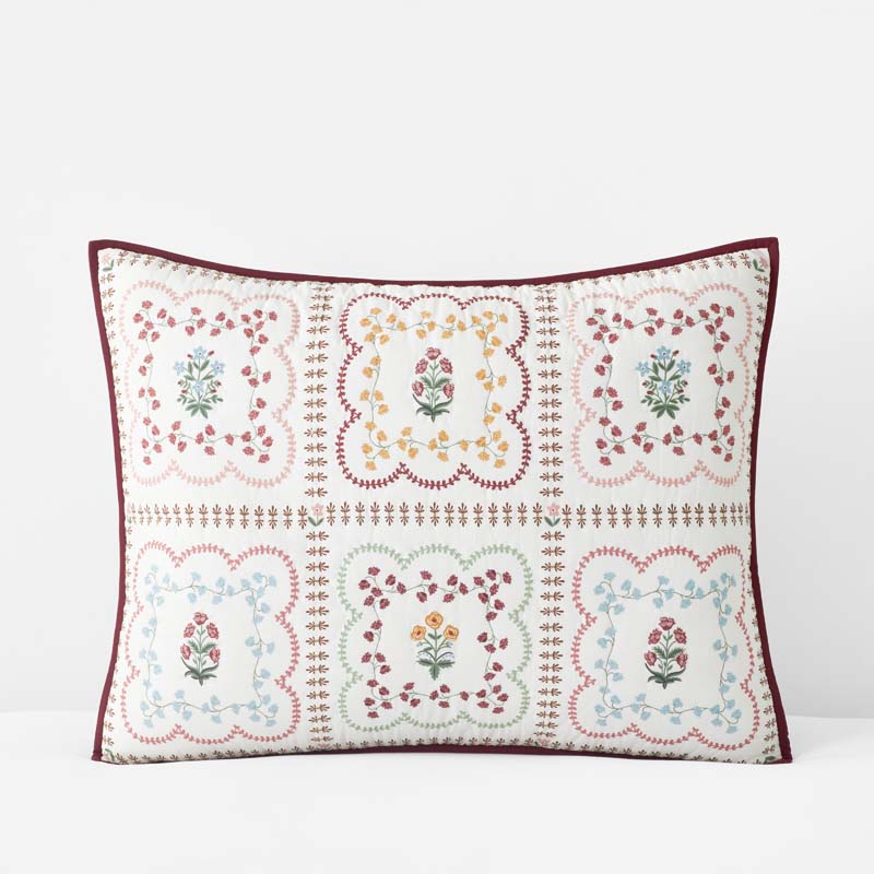 Lottie Quilted Sham - Ivory, Standard