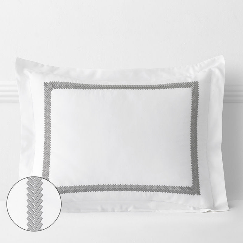 Hewett Luxe Smooth Egyptian Cotton Sateen Sham - Gray, Standard