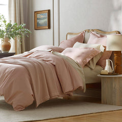 Premium Smooth Supima® Cotton Wrinkle-Free Sateen Duvet Cover - Rose, King/Cal. King