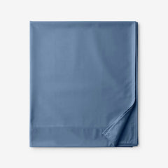 Classic Smooth Rayon Made From Bamboo Sateen Flat Bed Sheet - Blue Horizon, Full