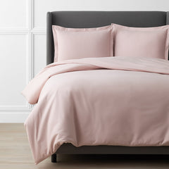 Luxe Ultra-Cozy Cotton Velvet Flannel Duvet Cover Dusty Rose, Full/Queen