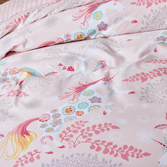 Fancy Unicorns Classic Cool Organic Cotton Percale Bed Sheet Set - Pink Multi, Twin