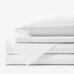 Premium Ultra-Cozy Cotton Velvet Flannel Bed Sheet Set - White, Twin