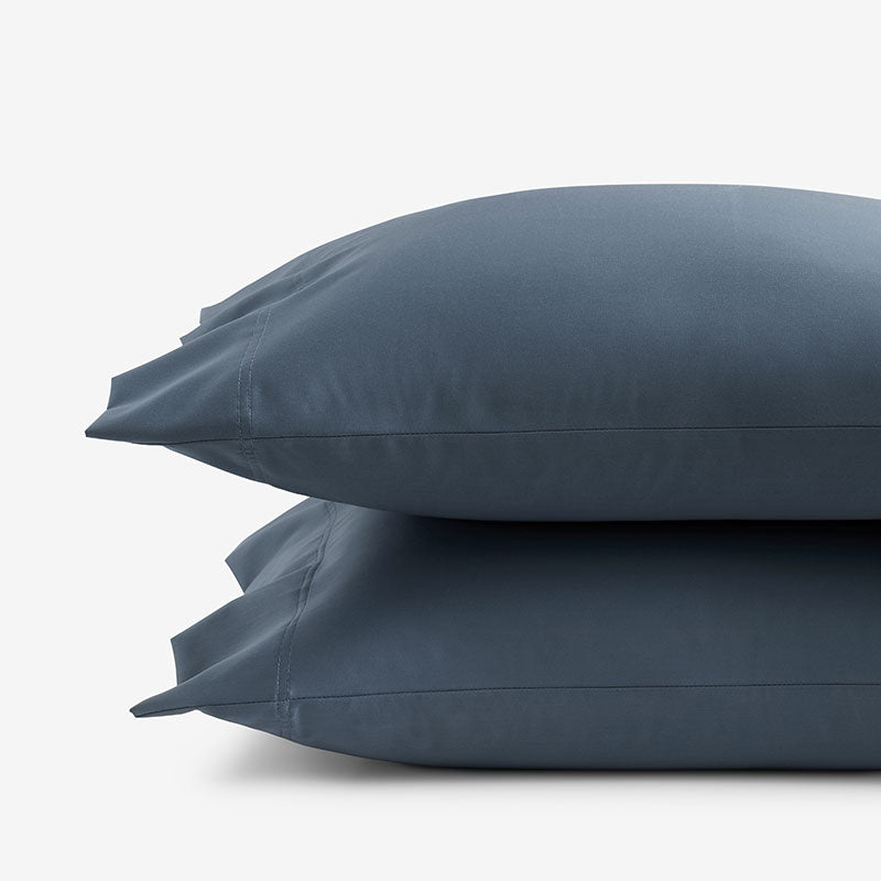 Premium Smooth Supima® Cotton Wrinkle-Free Sateen Pillowcase Set - Steel Blue, Standard