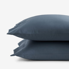 Premium Smooth Supima® Cotton Wrinkle-Free Sateen Pillowcase Set - Steel Blue, Standard