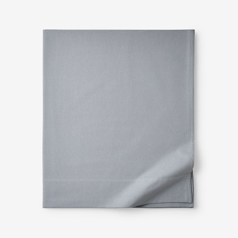 Classic Ultra-Cozy Cotton Velvet Flannel Flat Bed Sheet - Slate Gray, Twin/Twin XL