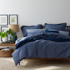 Brushed Cotton Sheet Set - Blue, Twin XL