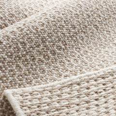 Honeycomb Handwoven Wool Rug -  Natural, 2' x 3'