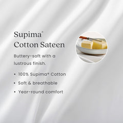 Premium Smooth Supima® Cotton Wrinkle-Free Sateen Sham - Steel Blue, Standard