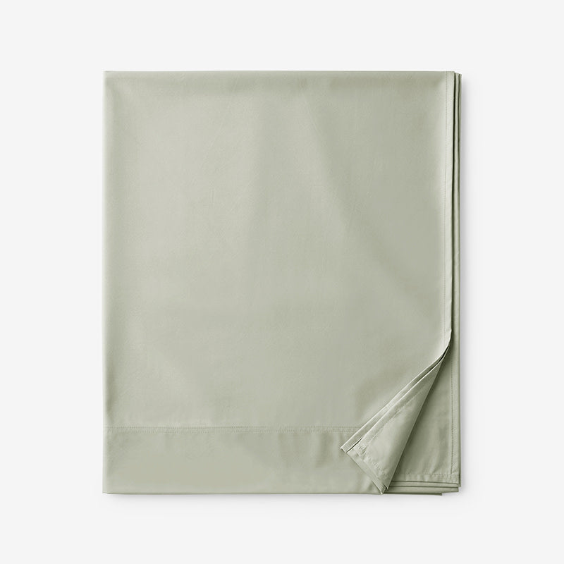 Classic Smooth Wrinkle-Free Sateen Flat Bed Sheet - Laurel Green, Full