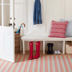 Candy Stripe Handwoven Indoor/Outdoor Rug - Pink Multi, 3' x 5'