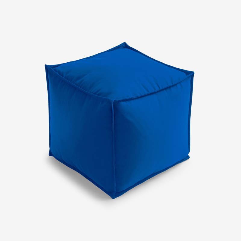 Indoor/Outdoor Pouf - Pacific Blue, Small