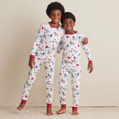 Family Printed Peruvian Cotton Kid's Pajama Set - Holiday Paws, 4T