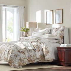 Primrose Bloom Premium Smooth Wrinkle-Free Sateen Comforter - Beige Multi, Full/Queen
