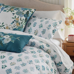 Hawthorne Classic Cool Cotton Percale Duvet Cover - Teal, Full