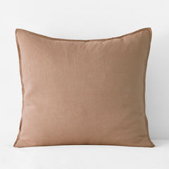 Premium Breathable Washed Linen Solid Sham - Light Clay, Euro