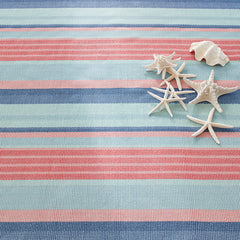 Aruba Stripe Handwoven Cotton Rug - Multi, 8' x 10'