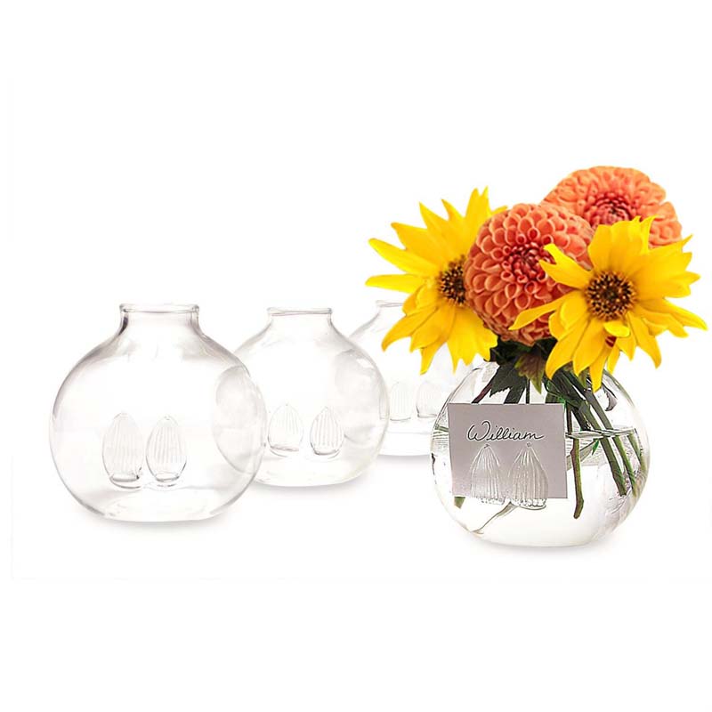 Bud Vase Place Card Holders, Set of 4 - Clear