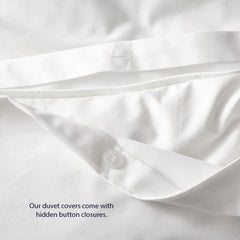 Classic Cool Organic Cotton Percale Solid Duvet Cover - White, Full