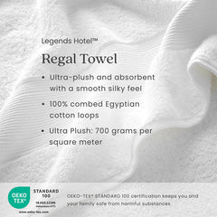 Regal Egyptian Cotton Washcloths, Set of 2 - Light Gray