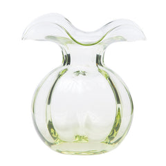 Hibiscus Glass Fluted Vases - Green, Medium