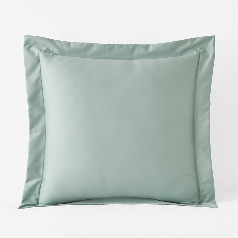 Premium Smooth Supima® Cotton Wrinkle-Free Sateen Sham - Sea Mist, Euro
