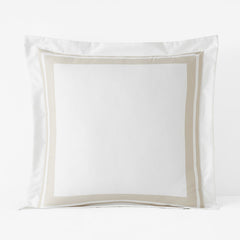 Double Border Premium Smooth Supima® Cotton Wrinkle-Free Sateen Sham - Ivory, Euro
