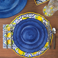 Campania Melamine Dinner Plates, Set of 4 - Blue