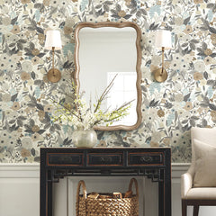 Garden Party Traditional Wallpaper - Linen Multi, Swatch