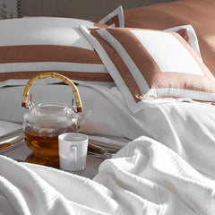 Double Border Classic Smooth Wrinkle-Free Sateen Sham - Caramel, King