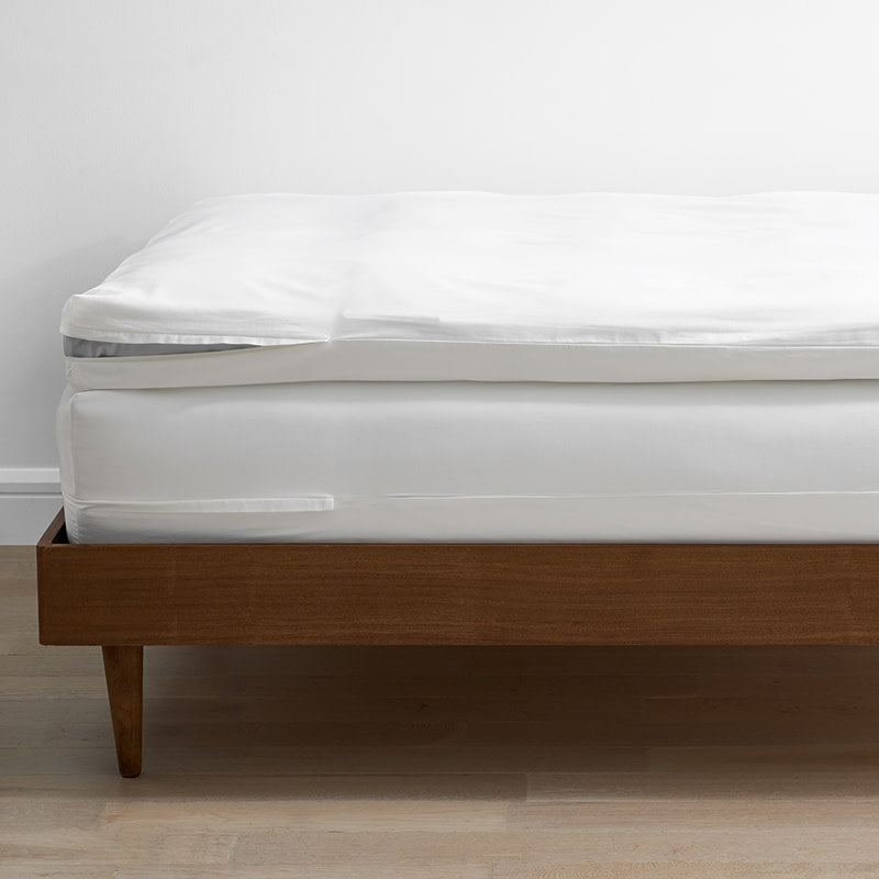 Organic Cotton Sateen Mattress Topper Protector - King